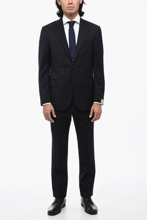 Virgin Wool 2-Button Suit LEADER with Two Vents and Classic Lapel