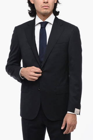 Virgin Wool 2-Button Suit LEADER with Two Vents and Classic Lapel