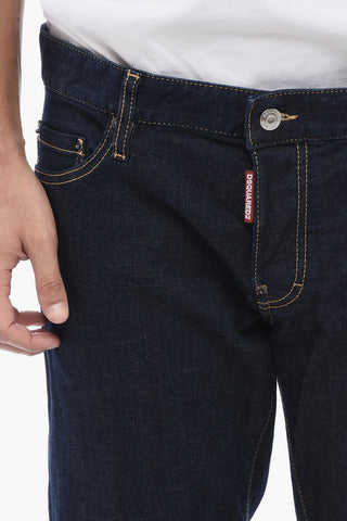 Jeans Slim Fit a Lavaggio Scuro 17cm
