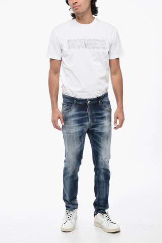 Jeans Skater Lavaggio Scuro con Effetto Stonewash 16cm