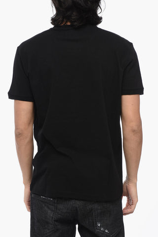 T-Shirt Girocollo DAN FIT in Tinta Unita con Logo Stampato