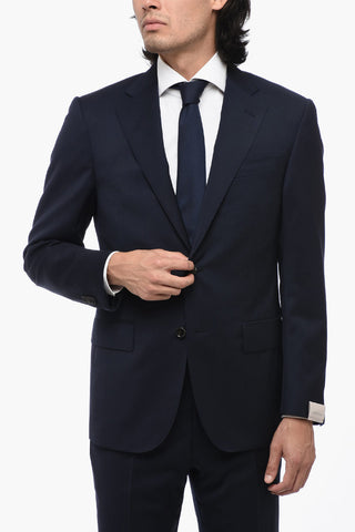 virgin wool side vents notch lapel LEADER 2-button suit