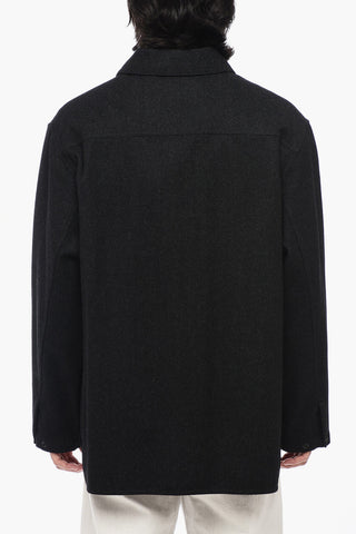 Overshirt in Lana e Cotone con Doppio Taschino