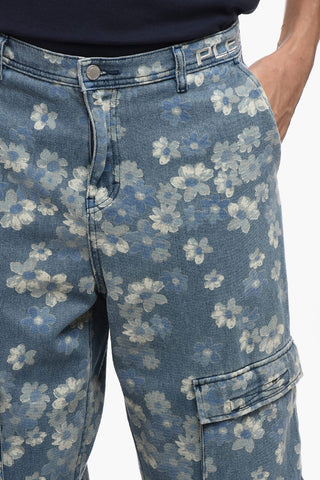 Floral Patterned Lightweight Denim Jeans 21cm