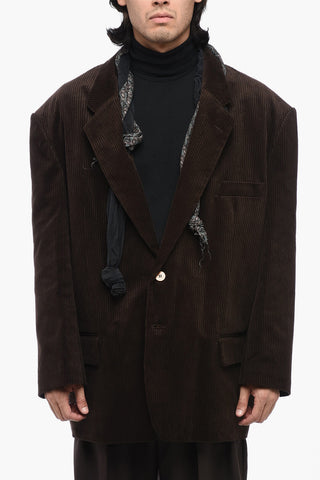 Courdoroy PROF BIG Coat with Foulard