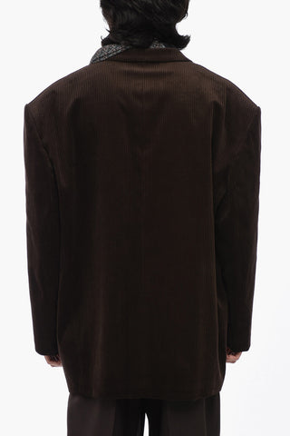 Courdoroy PROF BIG Coat with Foulard