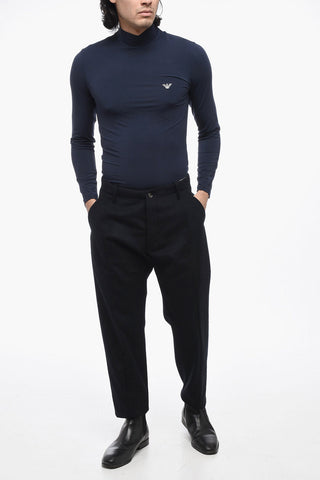 Wool Blend KENT Pants with Belt Loops