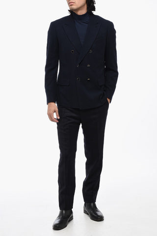 Peak Lapel Cashmere Double Breasted Blazer