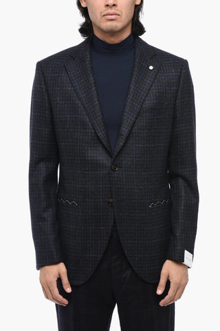 Checked Virgin Wool MANTUA Single-Breasted Blazer