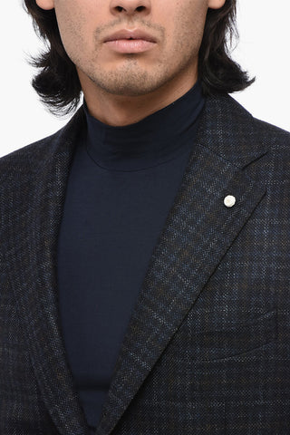 Checked Virgin Wool MANTUA Single-Breasted Blazer