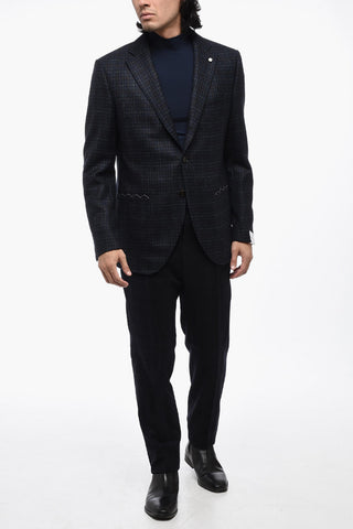 Checked Virgin Wool MANTUA Single-Breasted Blazer