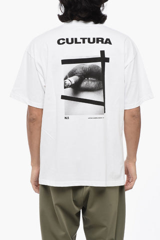 T-shirt Girocollo in Cotone con Stampa