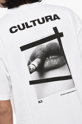 T-shirt Girocollo in Cotone con Stampa