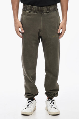 Cotton Joggers with Drawtring Waist