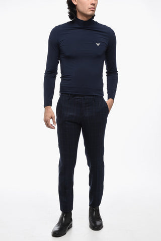 Slim Fit Virgin Wool and Cashmere Chinos Pants