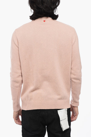 SUGAR Maglia Girocollo in Cashmere e Lana a Tinta Unita