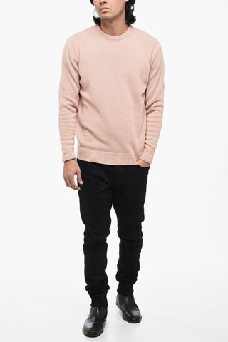 SUGAR Maglia Girocollo in Cashmere e Lana a Tinta Unita