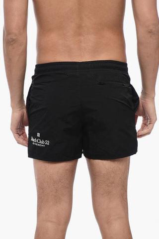 Nylon Swim Shorts with Embroidered Logo