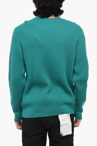 Maglia Girocollo in Lana a Coste