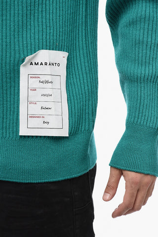 Maglia Girocollo in Lana a Coste