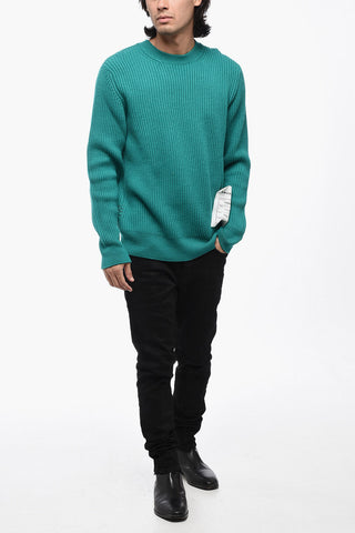 Ribbed Wool Crew-neck Sweater
