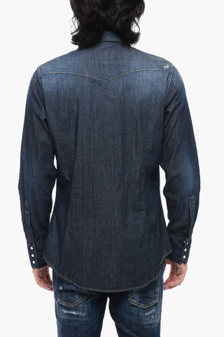 Jeanshemd mit Druckknöpfen