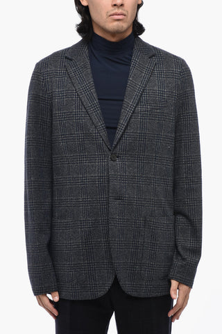 Distric Check Motif Single-Breasted Blazer