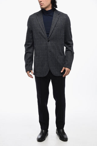 Distric Check Motif Single-Breasted Blazer