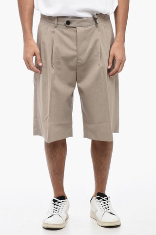 THIRTY TWO Double Pleat CAPULET Shorts With Hidden Closure