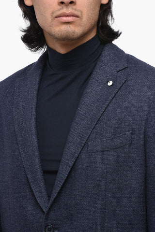 Blazer a 2 Bottoni in Lana Due Spacchi Revers Classico 