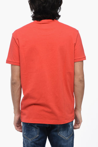 T-Shirt Girocollo in Cotone con Stampa Frontale
