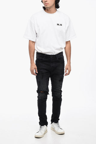 Delavè Slim Fitted Denims with Distressed Effect 16cm