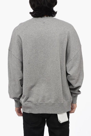 Crewneck Sweatshirt with Ton-sur-ton Embroidered Logo
