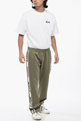 Joggers a Tinta Unita con Banda Logata Laterale