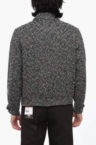 Wool Blend FANCY CLOTH Jacket with Double Breast Pocket