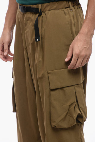 Wide Leg Nylon Cargo Pants