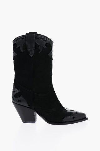 Suede RODEO Western Boots with Heel 8,5cm