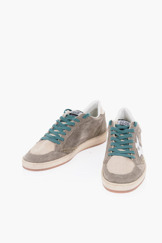 Suede BALLSTAR Low-Top Sneakers with Lurex Detail