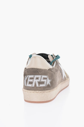 Suede BALLSTAR Low-Top Sneakers with Lurex Detail