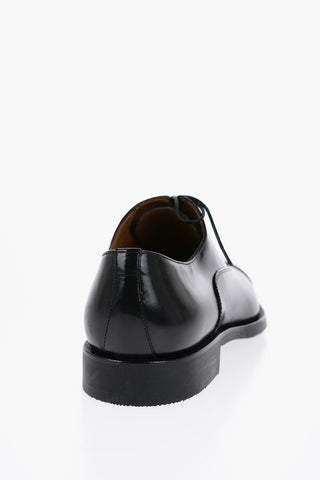 Solid Color Leather Oxford Shoes