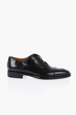 Solid Color Leather Oxford Shoes