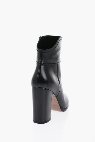 Textured Leather KING Ankle Boots with Zip 10cm