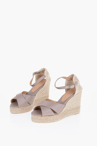 Fabric BELKY Sandals with Raffia Sole 10,5cm