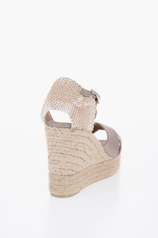 Fabric BELKY Sandals with Raffia Sole 10,5cm