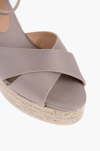 Fabric BELKY Sandals with Raffia Sole 10,5cm