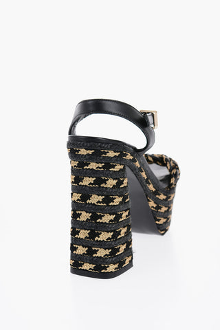 Sandali Ankle Strap con Dettagli in Lurex 14cm
