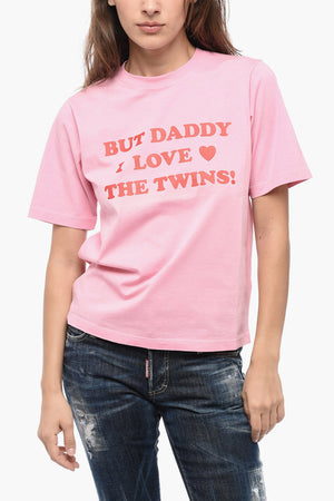 면 라운드넥 티셔츠 THE TWINS