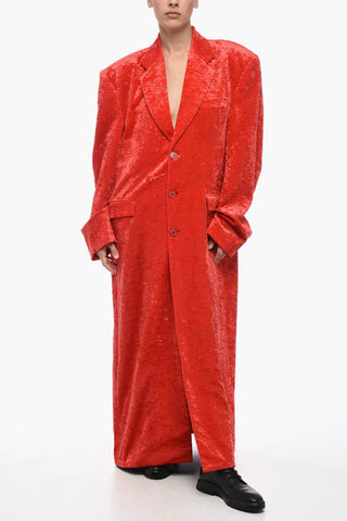 GARDEROBE Cappotto In Velluto Monopetto