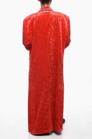 GARDEROBE Cappotto In Velluto Monopetto