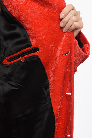 GARDEROBE Cappotto In Velluto Monopetto